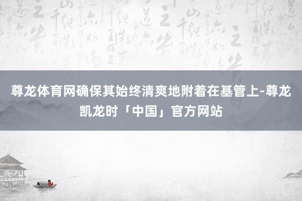 尊龙体育网确保其始终清爽地附着在基管上-尊龙凯龙时「中国」官方网站
